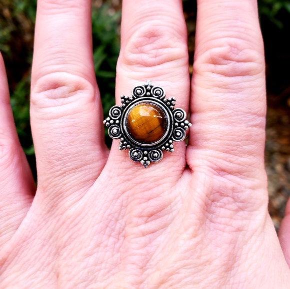 New Tiger Eye 925 Silver Ring. - Picture 4 of 16